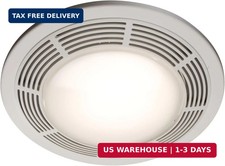 Broan-NuTone 750 Round Fan and Light Combo for Bathroom and Home, White Grille w