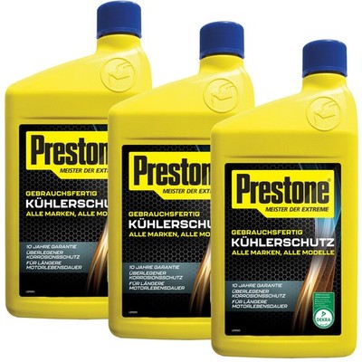 Prestone Kühlerschutz Kühlerfrostschutz 3x 1L gebrauchsfertig für alle Marken