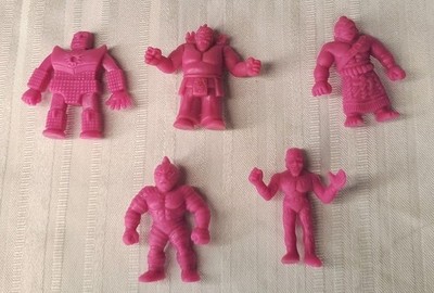 80's M.U.S.C.L.E. Men Magenta Pink 2'' Lot Of 5 Figures 