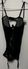 NWT black mesh Frederick's of Hollywood corset