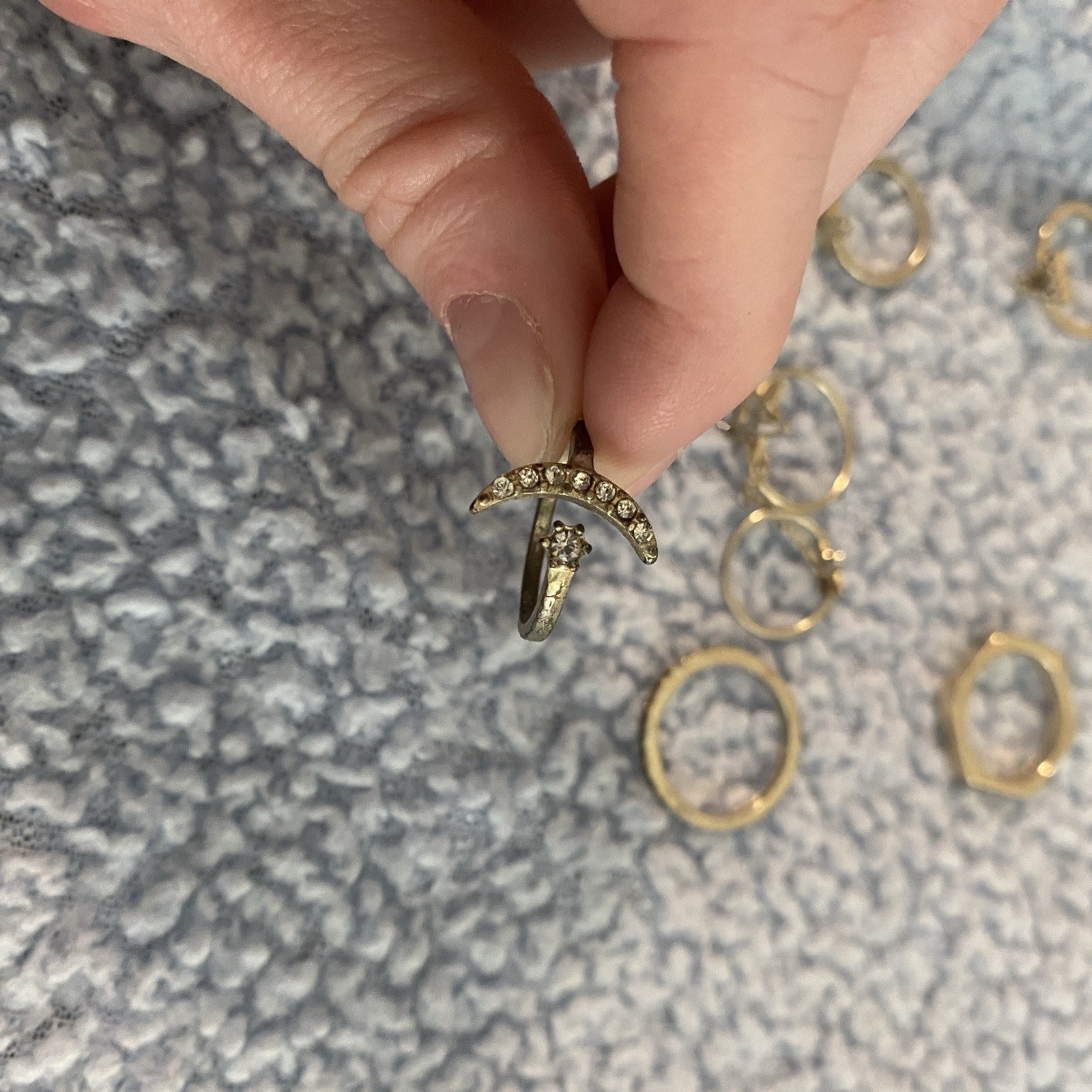 stackable gold ring set - image 3