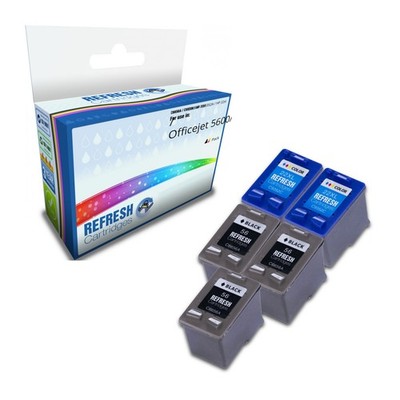 Refresh Patronen Sparpack 3x #56/2x #22 Tinte kompatibel mit HP Druckern