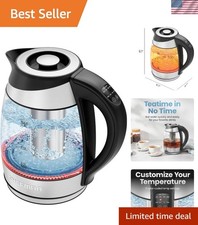 Elegant Electric Kettle with Temperature Control & Removable Tea Infuser 1.8L