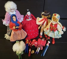 Vintage One Owner Tourist Doll 30 Piece Collection Handmade Quality Of Long Ago