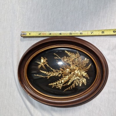 Flora-Hawaii Living Leaves, Flower & Sea Life Of Hawaii 24K Gold Dipped Oval 