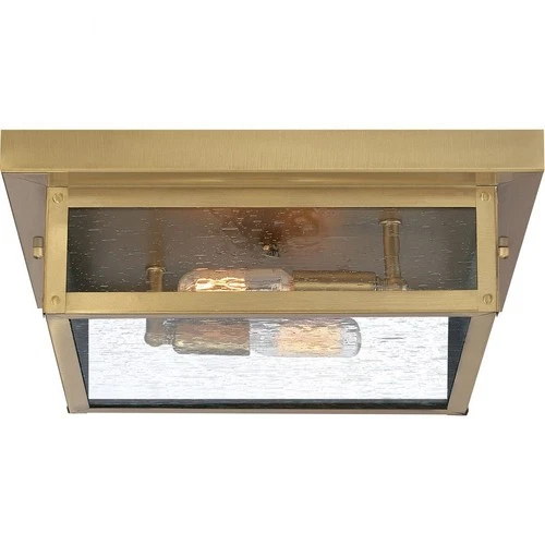 Westover 2-Light Outdoor Flush Mount - 4 Inches Tall and 12 Inches Square-Earth - Picture 3 of 12