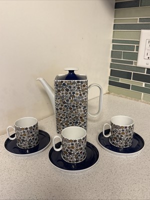 Vintage Rosenthal Studio Line MCM Tea Coffee Pot Dessert Set 8pc Demitasse