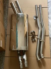 SS Axle Back Exhaust 2 PIECES Design for 87-91 BMW 325i E30 2.5L