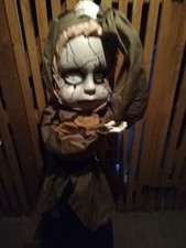Halloween Animatronic Pop Up Horror Baby Doll Head face