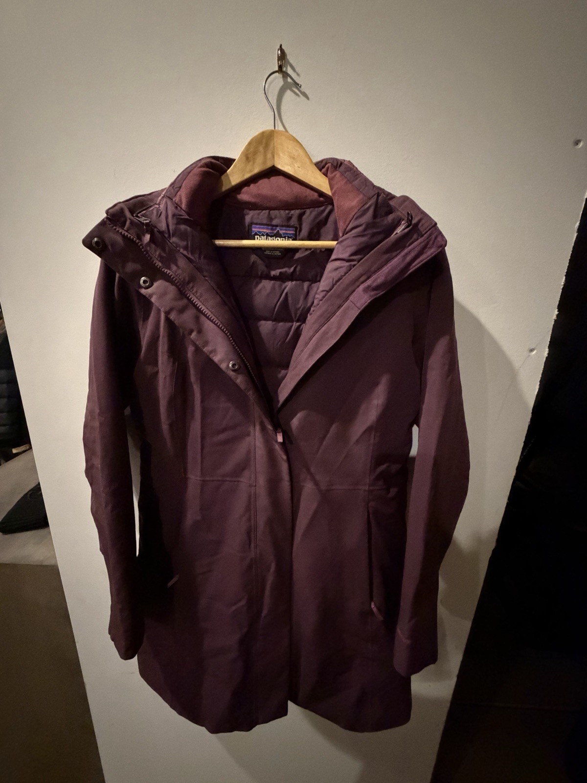 PATAGONIA Women’s Double Layer Down and Shell Jacket Coat Size M image 5