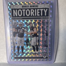 2025 Panini Mosaic Notoriety Insert Brock Bowers Las Vegas Raiders #10