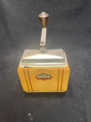 GESKA Vintage  Travel Coffee grinder manual. Rare - wooden box with insert