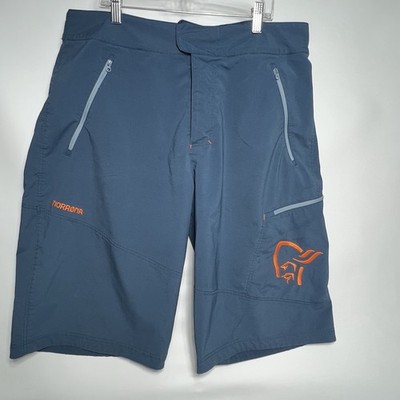 Norrøna Flex1 Shorts XL Blue Soft Shell Hiking Climbing MTB Shorts Norway