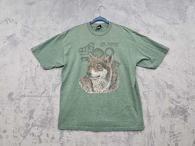 Vintage Signal Sport Wolf All Over Print T Shirt XL Nature USA Single Stitch