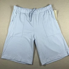 Weiss Sleep And Lounge Women’s L Drawstring Pajama Shorts Blue Pockets