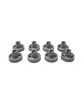 GE Dishwasher Lower Basket Wheels Set of 8 WD12X10231