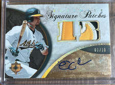 2006 Ultimate Collection Nick Swisher Signature Patches Auto 3 Color **#'d /10**