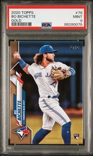 2020 TOPPS #78 BO BICHETTE GOLD RC ROOKIE /2020 PSA 9