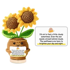 PinCute Positive Crochet Sunflowers Christmas Stocking Stuffers Gifts: Unique...