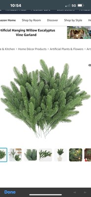 Hananona 100 Pcs Artificial Pine Branches Green Plants Needles DIY 