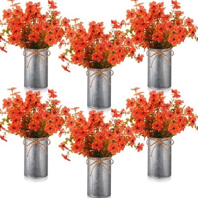 6 Sets Thanksgiving Fall Table Centerpiece Decoration Autumn Artificial Flowe...