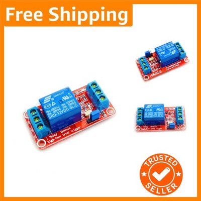 Compact 12V 1 Channel Relay Module with Optocoupler Isolation & High/Low Trigger