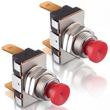 Horn Button, SPST Momentary Normally Open Switch, 12V/24V, 2 Pcs