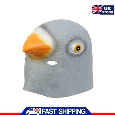 Pigeon Head Mask Creepy Animal Halloween Costume Theater Prop Latex Party Toy - Image 1 of 4