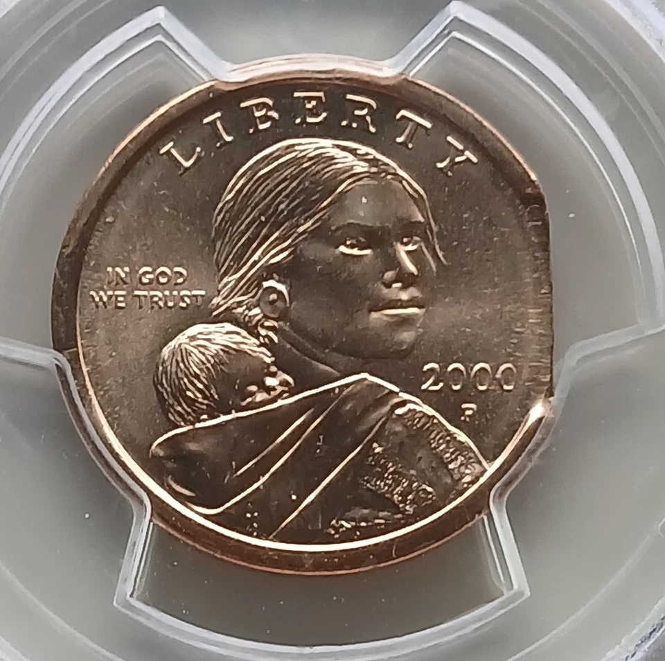 2000 P Sacagawea 6% Straight Clip Error Dollar PCGS MS67 GEM - Image 3 of 4