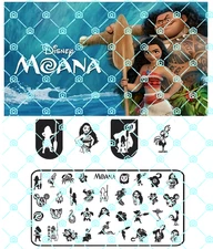 High- Quality Durable Stainless Steel Disney’s Moana Nail Stamping Plate