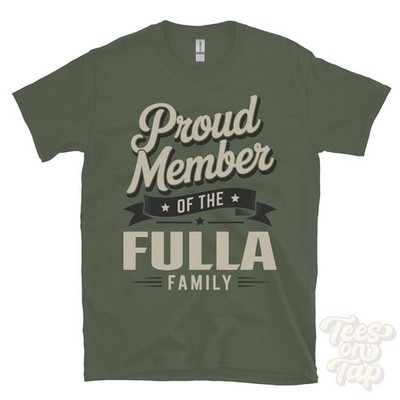 STOLZES MITGLIED DER FULLA FAMILIE T-SHIRT Nachname Nachname Erbe Abstammung