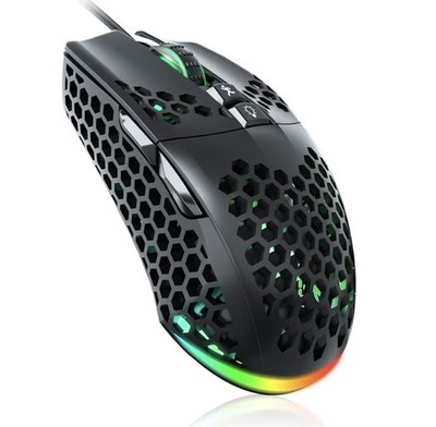 SOLAKAKA SM900 Gaming Mouse RGB Wired 12800 DPI Honeycomb Lightweight Black