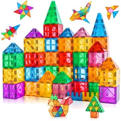 Magnetische Bausteine Kinder 64 Teile kreatives Lernen Spielzeug 3D