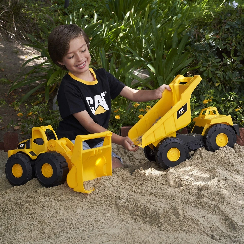 15 Inch CAT Construction Toy Dump Truck Loader Combo Super Sized for Kids - Image 4 of 4