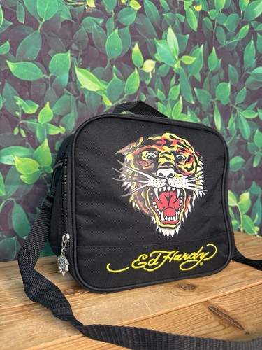 Borsa termica Ed Hardy Lunch Box nera tigre grafica isolata tote - Foto 2 di 7