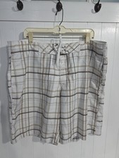 Old Navy Mens Size XL 3 Pocket Plaid Swim Shorts