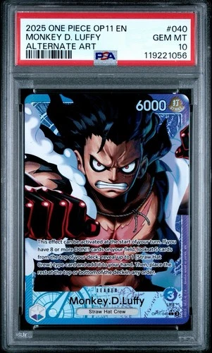 2025 One Piece OP11 EN Alternate Art #040 Monkey D. Luffy PSA 10 GEM MINT