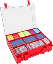 Trading Card Storage, 2400+ Sports Cards Game Deck Box Holder Organizer for P...