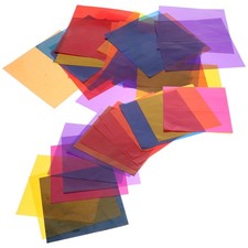 112Pcs Multi Colored Durable Cellophane Sheets for DIY Crafts and Decorations