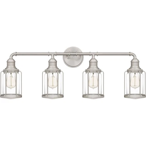 Quoizel LUD8634 4 Light 34"W Vanity Light - Black - Picture 5 of 9