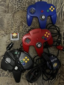 N64 Nintendo 64 Console + 3 CONTROLLERS + Mario Kart & Super Smash Bros Original