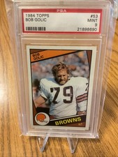 1984 TOPPS FOOTBALL #53 BOB GOLIC (ROOKIE) PSA 9 MINT RC