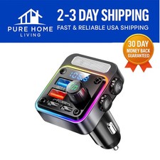 High Power 54W Bluetooth Car Adapter with Deep Bass Player  Hands-Free Calling