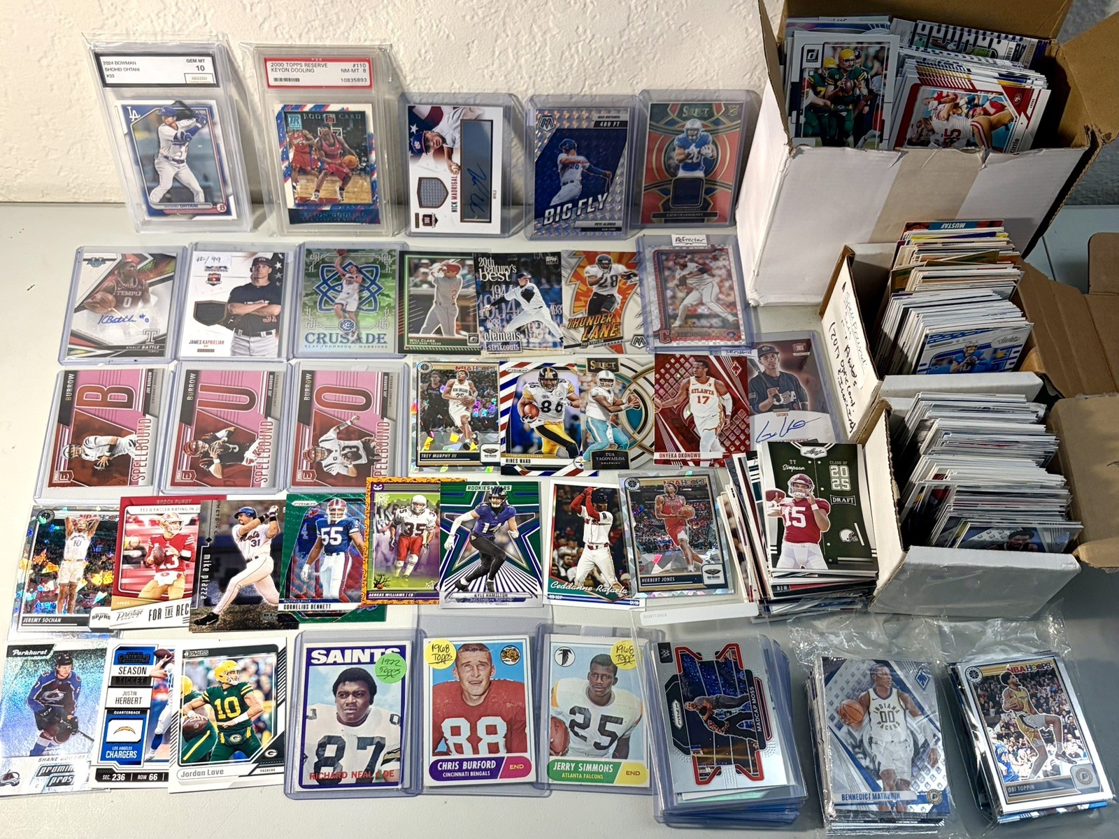 Huge Collection of Multi Sports Card Lot Autos Numbered Parallels RC PSA, Ohtani