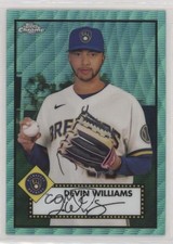 2021 Topps Chrome Platinum Anniversary Aqua Wave Refractor Devin Williams x5u