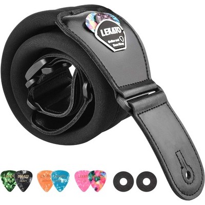 Bassgurt E-Gitarre Gurt gepolstert verstellbar schwarz Instrumentenzubehör