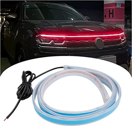 180cm Flexible Car Hood Day Running LED Light Strip Lamp Accessories Universal + - Picture 2 of 10