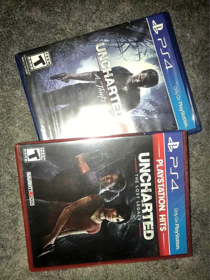 Lot of 2-Uncharted: The Lost Legacy PlayStation 4 & Uncharted 4 a thiefs  end PS4