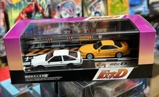 TOYOTA AE86 FUJIWARA TAKUMI NISSAN SILVIA S14 KENTA INITIAL D 1/64 BY MODELERS