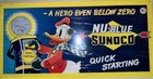 Quick Starting Sunoco Sign with Donald Duck-awesome Graphics and Color. Rare! — photo 1